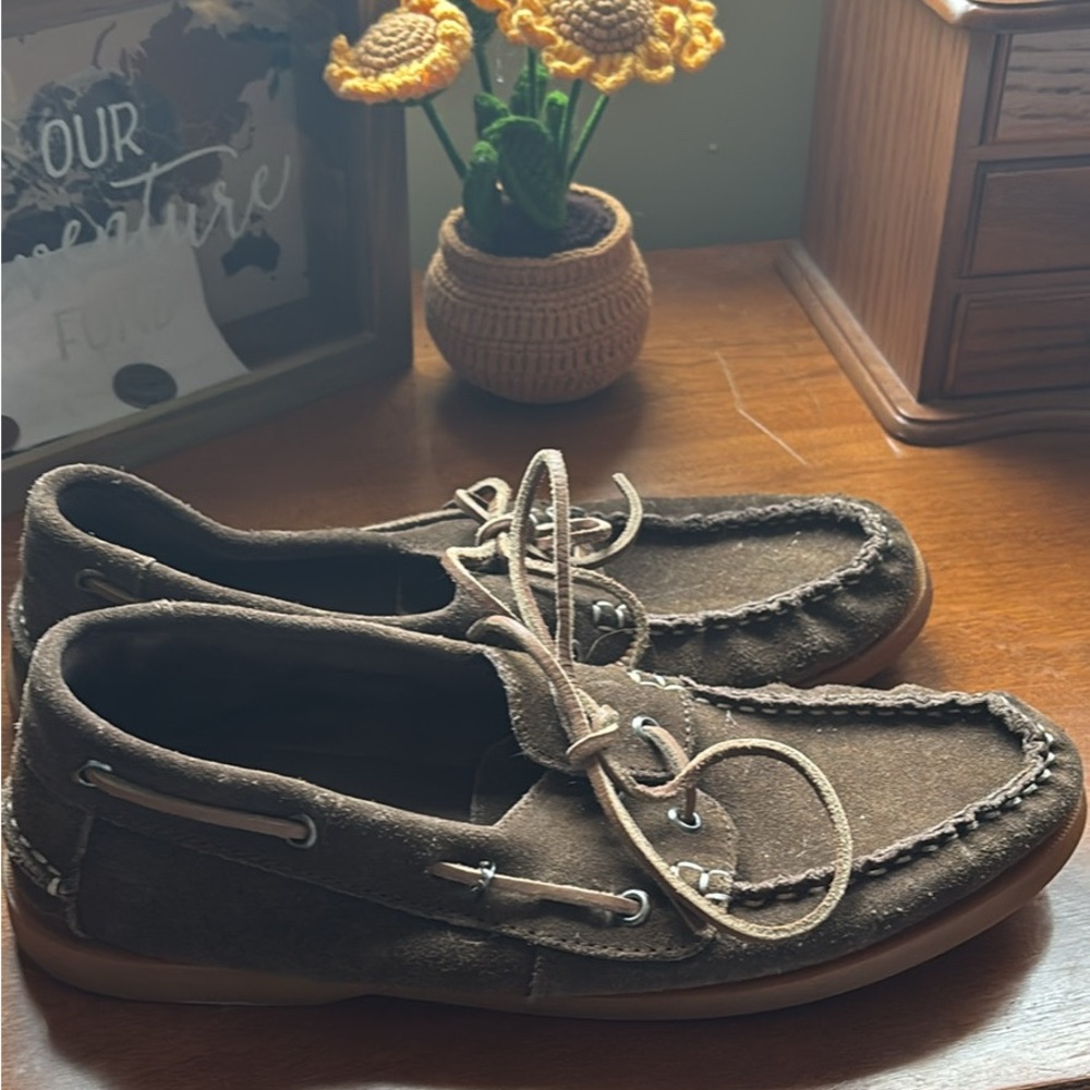 American Eagle Men's Brown Suede Boat Shoes